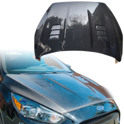 ModeloDrive Carbon Fiber KR Vented Hood > Ford Focus 2015-2018 image - 1