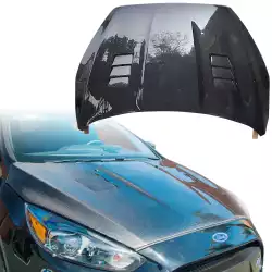 Carbon Fiber KR Vented Hood > Ford Focus 2015-2018 image - 1