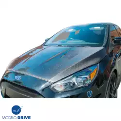 Carbon Fiber KR Vented Hood > Ford Focus 2015-2018 image - 2