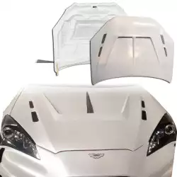 FRP V-Style Hood > Hyundai Genesis 2010-2012> 2dr Coupe image - 9