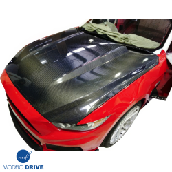 ModeloDrive Carbon Fiber OER Hood > Ford Mustang 2015-2017 image - 4