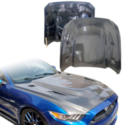 ModeloDrive Carbon Fiber SSH Cowl Hood > Ford Mustang 2015-2017 image - 14
