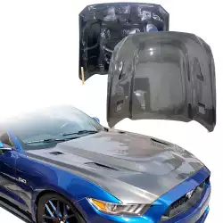 Carbon Fiber SSH Cowl Hood > Ford Mustang 2015-2017 image - 14