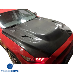 ModeloDrive Carbon Fiber SSH Cowl Hood > Ford Mustang 2015-2017 image - 2