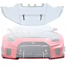 FRP LBPE SE Wide Body Front Splitter > Nissan GT-R GTR (R35) 2009-2016 image - 1