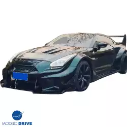 FRP LBPE SE Wide Body Front Splitter > Nissan GT-R GTR (R35) 2009-2016 image - 12
