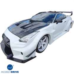 ModeloDrive FRP LBPE SE Wide Body Front Bumper w Canards > Nissan GT-R GTR (R35) 2009-2016 image - 22