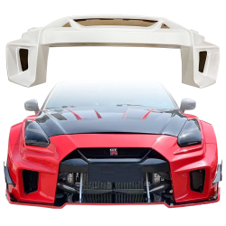 ModeloDrive FRP LBPE SE Wide Body Front Bumper w Canards > Nissan GT-R GTR (R35) 2009-2016 image - 1