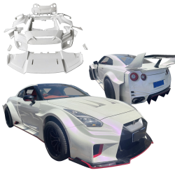 ModeloDrive FRP LBPE SE Wide Body Kit w Wing > Nissan GT-R GTR (R35) 2009-2016 image - 7