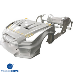 ModeloDrive FRP LBPE SE Wide Body Kit w Wing > Nissan GT-R GTR (R35) 2009-2016 image - 3