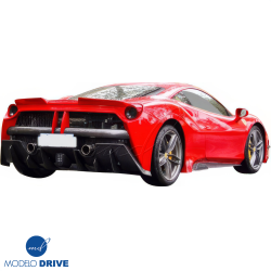 ModeloDrive Partial Carbon Fiber MDES Rear Bumper w Diffuser > Ferrari 488 GTB (F142M) 2016-2019 image - 7