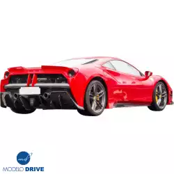 Partial Carbon Fiber MDES Rear Bumper w Diffuser > Ferrari 488 GTB (F142M) 2016-2019 image - 9