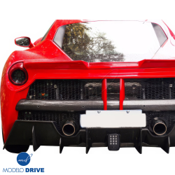ModeloDrive Partial Carbon Fiber MDES Rear Bumper w Diffuser > Ferrari 488 GTB (F142M) 2016-2019 image - 11