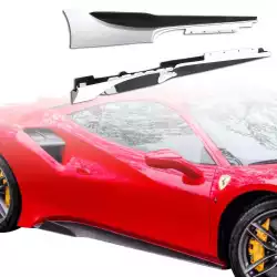 Partial Carbon Fiber MDES Side Skirts > Ferrari 488 GTB (F142M) 2016-2019 image - 4