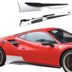 ModeloDrive Partial Carbon Fiber MDES Side Skirts > Ferrari 488 GTB (F142M) 2016-2019 image - 1