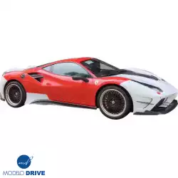 Partial Carbon Fiber MDES Side Skirts > Ferrari 488 GTB (F142M) 2016-2019 image - 2