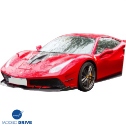 ModeloDrive Partial Carbon Fiber MDES Front Bumper w Splitter > Ferrari 488 GTB (F142M) 2016-2019 image - 8