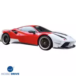 Partial Carbon Fiber MDES Front Bumper w Splitter > Ferrari 488 GTB (F142M) 2016-2019 image - 2