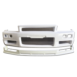 ModeloDrive FRP NISM S-Tune Front Bumper Lip Combo > Nissan Skyline (R34) GTT 1999-2004 > 2dr Coupe image - 1
