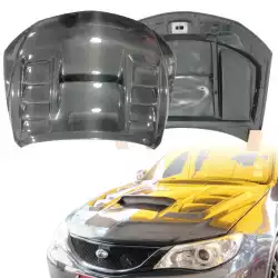 Carbon Fiber VAR V2 Hood > Subaru WRX (GE) 2008-2014 > 4dr Sedan image - 1