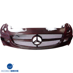 ModeloDrive Carbon Fiber BLK-GT Wide Body Front Bumper > Mercedes-Benz SLS AMG (R197) 2011-2014 image - 2