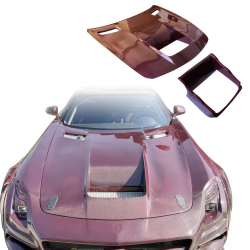 ModeloDrive Carbon Fiber BLK-GT Hood > Mercedes-Benz SLS AMG (R197) 2011-2014 image - 12