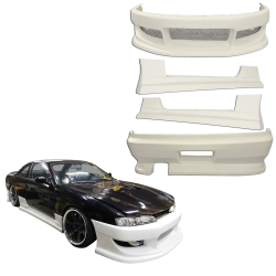 ModeloDrive FRP WOR9 v2 Body Kit 4pc > Nissan 240SX (S14) 1997-1998 image - 1
