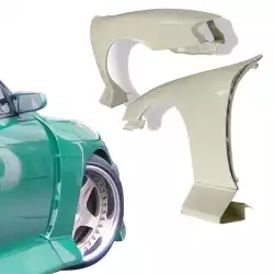 FRP BSPO Blister Wide Body Fenders (front) > Nissan 240SX (S14) 1997-1998 image - 1