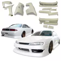FRP BSPO Blister Wide Body Kit 8pc > Nissan 240SX (S14) 1997-1998 image - 3
