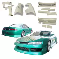FRP BSPO Blister Wide Body Kit 8pc > Nissan 240SX (S14) 1997-1998 image - 1