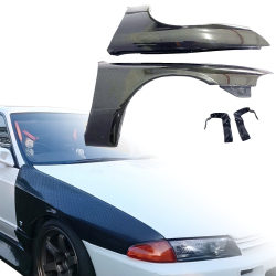 ModeloDrive Carbon Fiber OER GTR Fenders (front) > Nissan Skyline (R32) GTR 1990-1994 > 2dr Coupe image - 1