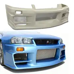 FRP DLUC Front Bumper > Nissan Skyline (R34) GTR 1999-2004 image - 1