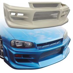 ModeloDrive FRP JU Front Bumper > Nissan Skyline (R34) GTR 1999-2004 image - 1