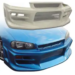FRP JU Front Bumper > Nissan Skyline (R34) GTR 1999-2004 image - 1