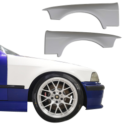 ModeloDrive FRP FIT Wide Body Fender Flares (front) > BMW 318i, 323i, 325i, 328i (E36) 1992-1998 > 4dr image - 4