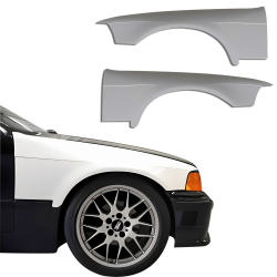 ModeloDrive FRP FIT Wide Body Fender Flares (front) > BMW 318i, 323i, 325i, 328i (E36) 1992-1998 > 4dr image - 1