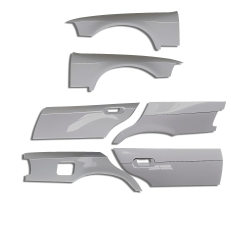 ModeloDrive FRP FIT Wide Body Fenders Set > BMW 318i, 323i, 325i, 328i (E36) 1992-1998 > 4dr image - 1