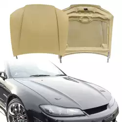 FRP VERT EDG Hood (smooth) > Nissan Silvia (S15) 1999-2004 image - 1