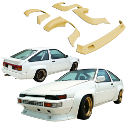 ModeloDrive FRP TD N2 Wide Body Kit 5pc > Toyota Corolla (AE86) Trueno 1984-1987 image - 5