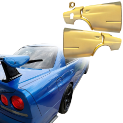ModeloDrive FRP GTR Conversion Fenders (rear) > Nissan Skyline (R34) GTT 1999-2004 > 4dr Sedan image - 1