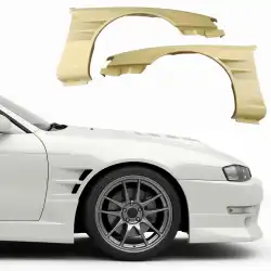 FRP WSQU Wide Body Fenders (front) > Nissan 240SX (S14) 1997-1998 image - 13