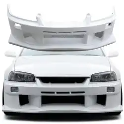 FRP URA GT Front Bumper > Nissan Skyline (R34) GTT 1999-2004 > 4dr Sedan image - 7