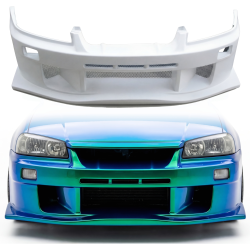 ModeloDrive FRP URA GT Front Bumper > Nissan Skyline (R34) GTT 1999-2004 > 4dr Sedan image - 1