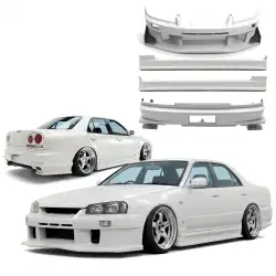 FRP URA GT Body Kit 6pc > Nissan Skyline (R34) GTT 1999-2004 > 4dr Sedan image - 4