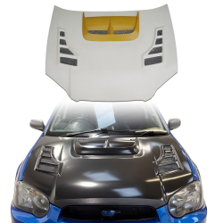 ModeloDrive FRP CUSC Louvred Hood w Inverted Duct > Subaru Impreza WRX 2004-2005 > 4/5dr image - 1