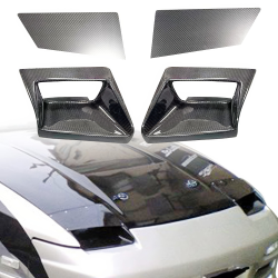 ModeloDrive Carbon Fiber SMAD Headlight Housings 4pc > Nissan 240SX 1989-1994> 2/3dr image - 1