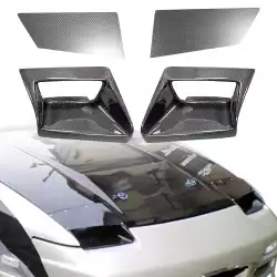 Carbon Fiber SMAD Headlight Housings 4pc > Nissan 240SX 1989-1994> 2/3dr image - 1