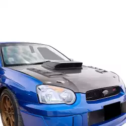 FRP CUSC Louvred Hood w 4in STi Duct > Subaru Impreza WRX 2004-2005 > 4/5dr image - 3