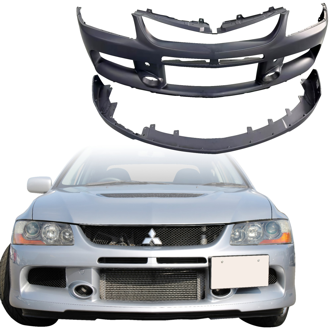 All kind of body kits for Mitsubishi Evolution 2003. Exterior/Front Bumpers or Lips 