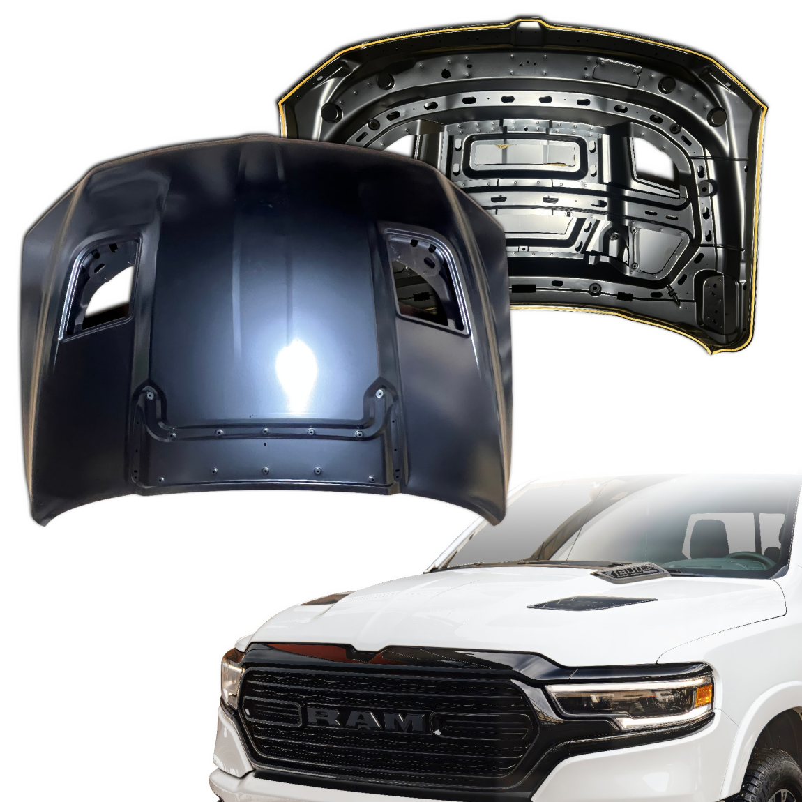 All kind of body kits for Ram 1500 2019. Exterior/Hoods 